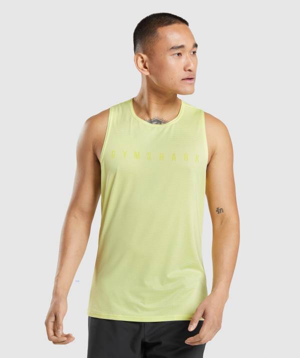 Panske Tielko Gymshark Sport Stripe Zelene | VK0856193